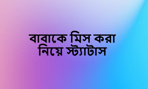 বাবাকে মিস করা নিয়ে স্ট্যাটাস